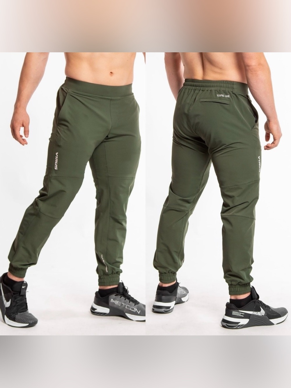 Virus Men's Triwire Jogger Pants In Green Pull On Sz.M Training Gym
Activewear